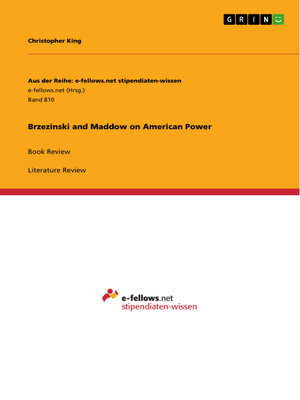 cover image of Brzezinski and Maddow on American Power